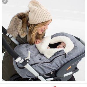 Skip Hop Gray and Cream Stroller Cover